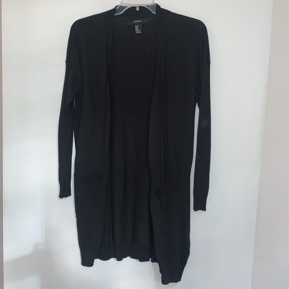 Forever 21 Black Long Sleeve Cardigan